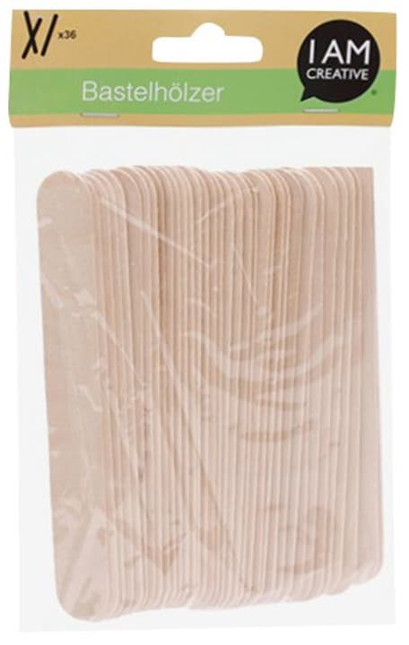 Image of I AM CREATIVE Bastelhölzer nature, Holzstäbchen mit runden Enden, Braun, 150 x 20 mm, 36 Stück bei Do it + Garden von Migros