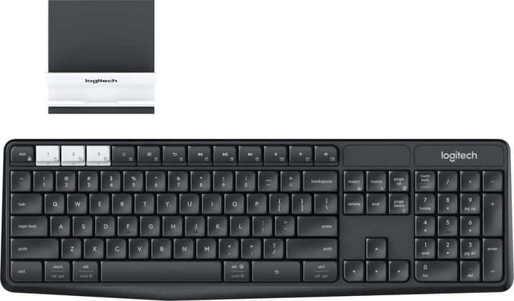 Logitech Multi-Device Tastatur K375s kabellos mit Halterung Multi-Device Tastatur K375s kabellos mit Halterung Logitech 798237200000 Bild Nr. 1