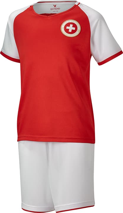 Extend Set de supporter de foot pour enfants Schweiz / Suisse / Svizzera Set de supporter de foot pour enfants Schweiz / Suisse / Svizzera Extend 464556216530 Colore rosso Taglie 164/176 N. figura 1