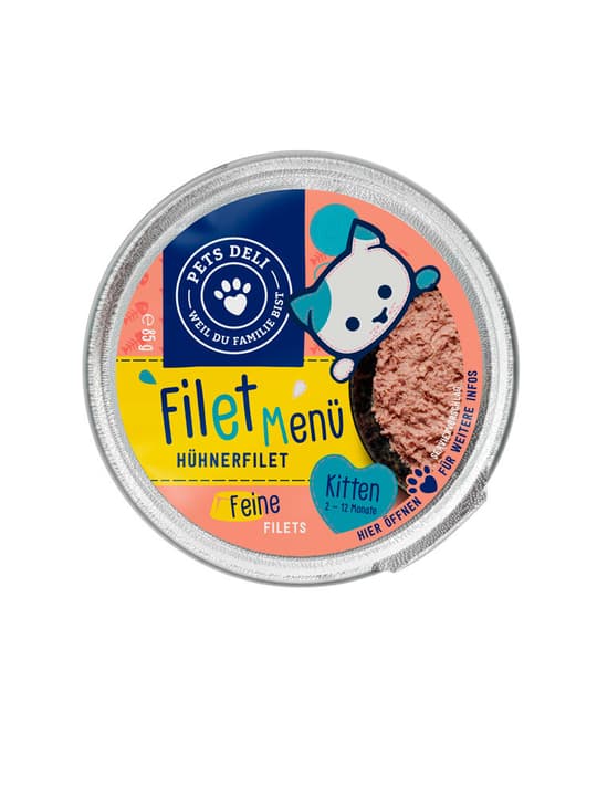 Image of Pets Deli Filet Menü Junior Hühnerfilet, 0.085 kg Nassfutter