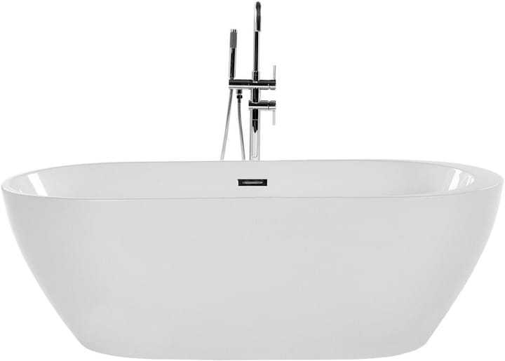 Image of Beliani Badewanne freistehend weiss oval 160 x 75 cm NEVIS Freistehende