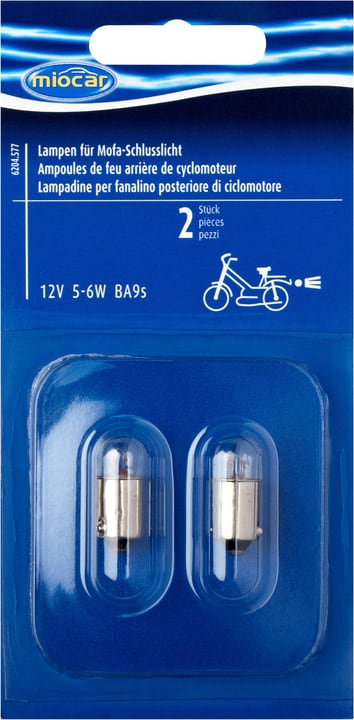 Image of Miocar Glühlampe 5-6W Ba-9s, Motorrad-Schlusslicht Motorradlampe bei Do it + Garden von Migros