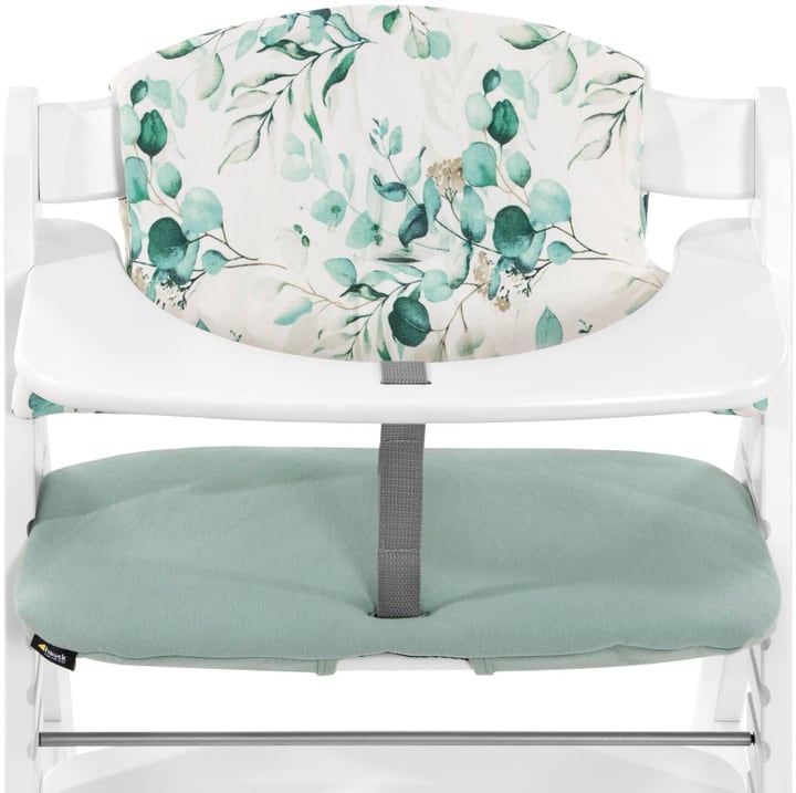 Hauck Coussin d’assise Select Jersey Leaves Mint sur Alpha+ Coussin d’assise