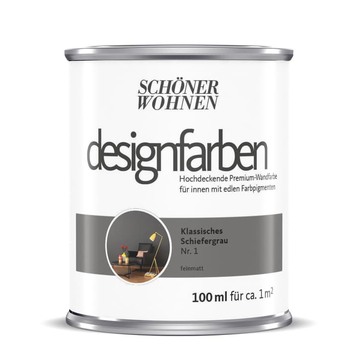 Image of Schöner Wohnen Designfarbe Schiefergrau 100 ml Wandfarbe bei Do it + Garden von Migros