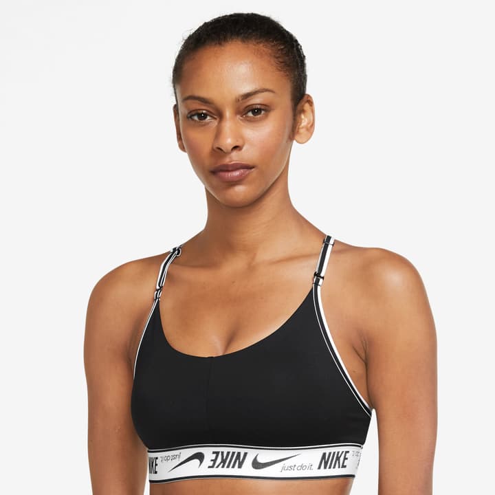 Image of Nike Dri-Fit Indy Logo Bra Sport-Bustier schwarz bei Migros SportXX