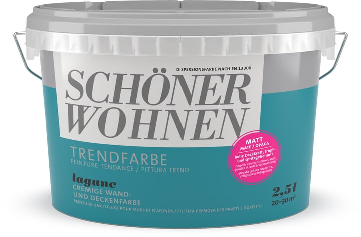 Image of Schöner Wohnen Trendfarbe Matt Lagune 2.5 l Wandfarbe