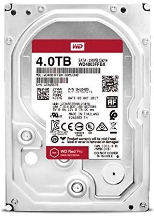 Western Digital disco rigido interno Red PRO 4TB NAS SATA 3.5" HDD NAS disco rigido interno Red PRO 4TB NAS SATA 3.5" HDD NAS Western Digital 785300137856 N. figura 1