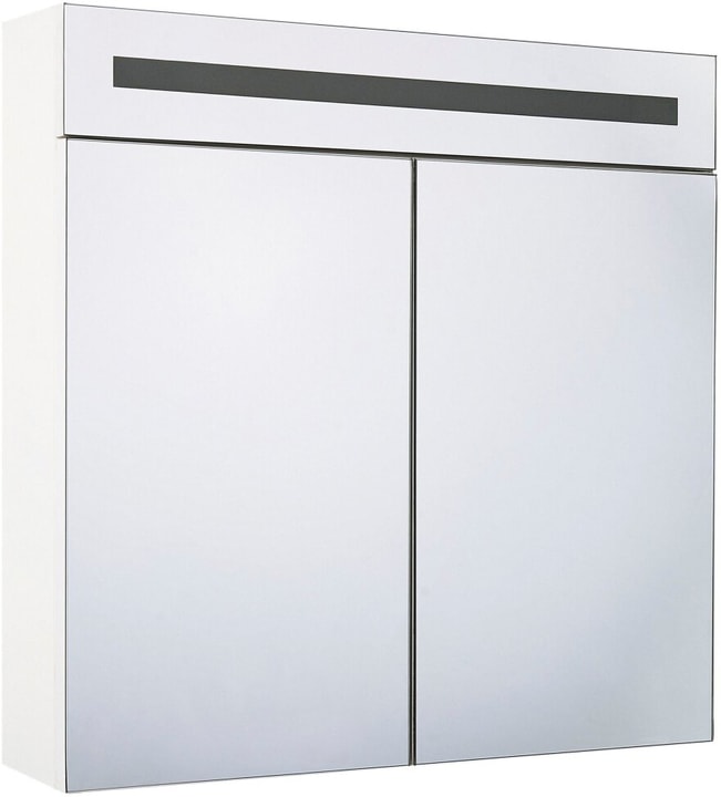 Image of Beliani Bad Spiegelschrank weiss / silber mit LED-Beleuchtung 60 x cm JARAMILLO Schrank