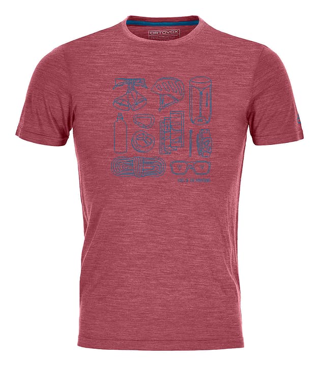 Ortovox 120 Tec Puzzle T-shirt à manches courtes pour homme 120 Tec Puzzle T-shirt à manches courtes pour homme Ortovox 465711800333 Couleur rouge foncé Taille S Photo no. 1