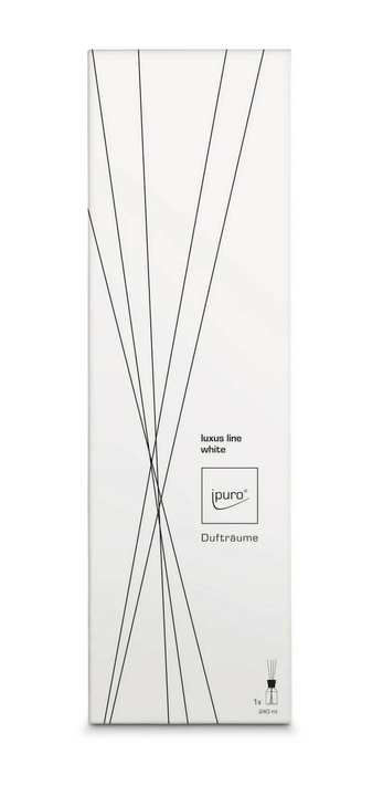 Ipuro Luxus Line white, 240ml Luxus Line white, 240ml Ipuro 656138300007 Taglio L: 11.0 cm x L: 7.9 cm x A: 36.3 cm N. figura 1
