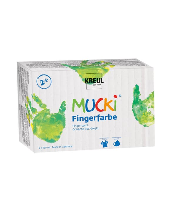 Image of MUCKI Fingerfarben 6er Set, Farben auf Wasserbasis für Kinder, Bunt, 6 x 150 ml bei Do it + Garden von Migros