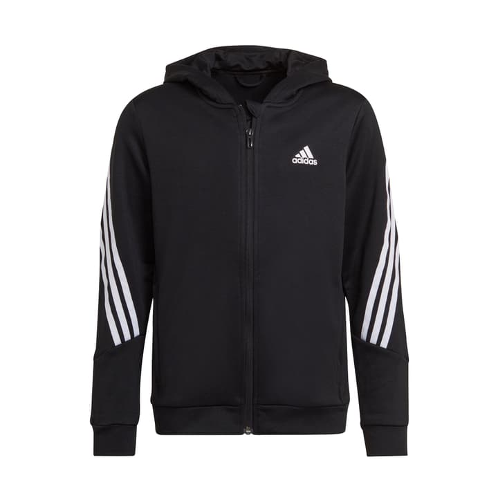 Image of Adidas Aeroready Primegreen 3-Stripes Full-Zip Hoodie Kapuzenjacke schwarz