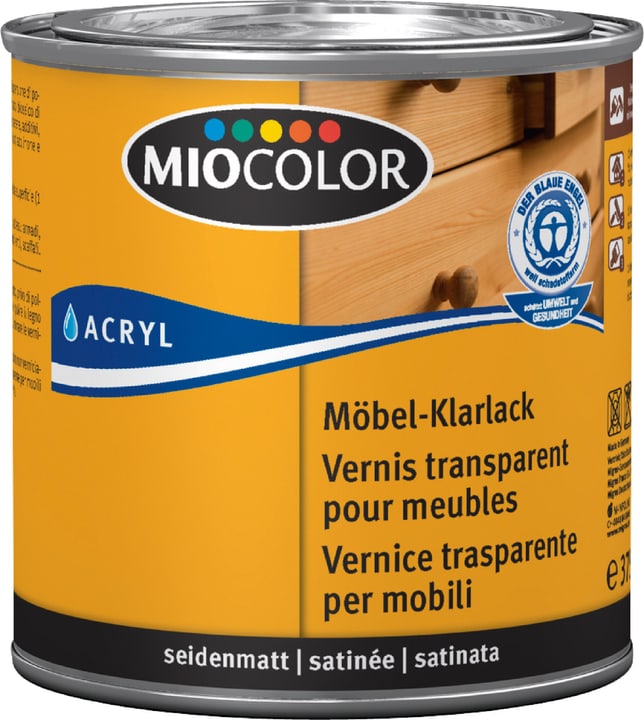 Image of Miocolor Möbel-Klarlack seidenmatt Farblos 375 ml Klarlack