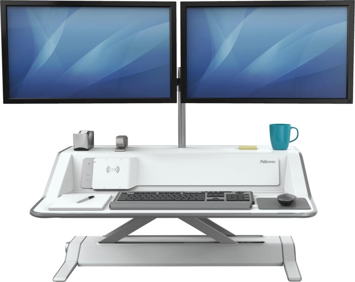 Fellowes Lotus DX Postazione de lavoro Sit-Stand bianco Postazione di lavoro Lotus DX Postazione de lavoro Sit-Stand bianco Postazione di lavoro Fellowes 798241300000 N. figura 1