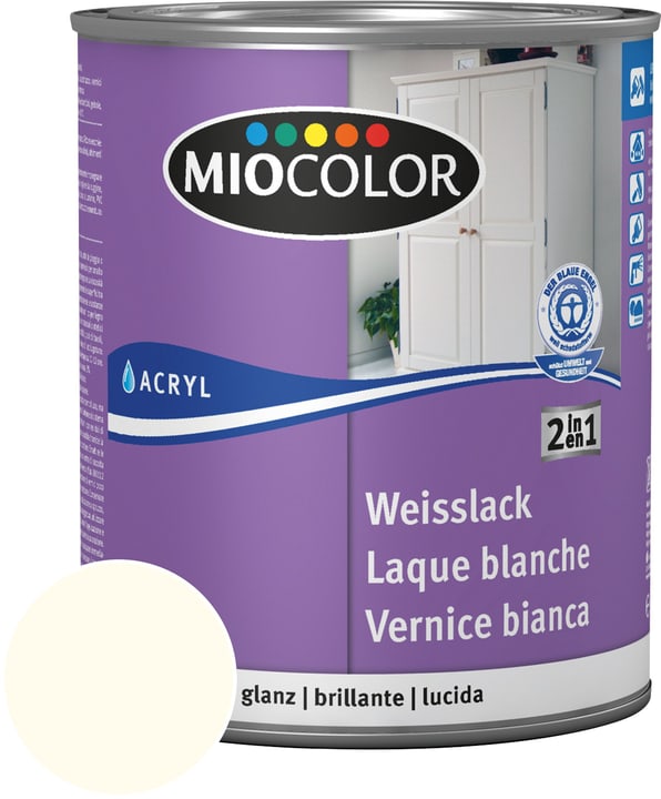 Image of Miocolor Acryl Weisslack glanz altweiss 750 ml bei Do it + Garden von Migros