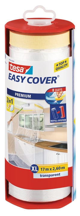 Image of Tesa Easy Cover® PREMIUM Film XL, gefüllter Abroller 17m:2600mm Malerbänder