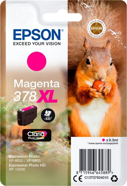 Epson Cartouche d'encre 378XL magenta Cartouche d'encre Cartouche d'encre 378XL magenta Cartouche d'encre Epson 798550400000 Photo no. 1