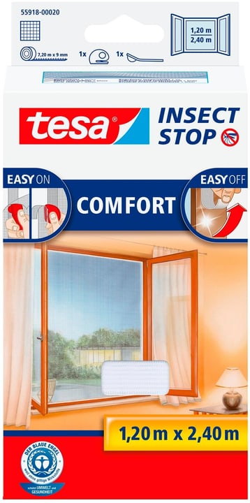 Image of Tesa Fliegengitter Insect Stop Comfort Fenster 1.2x2.4m weiss Insektenschutz