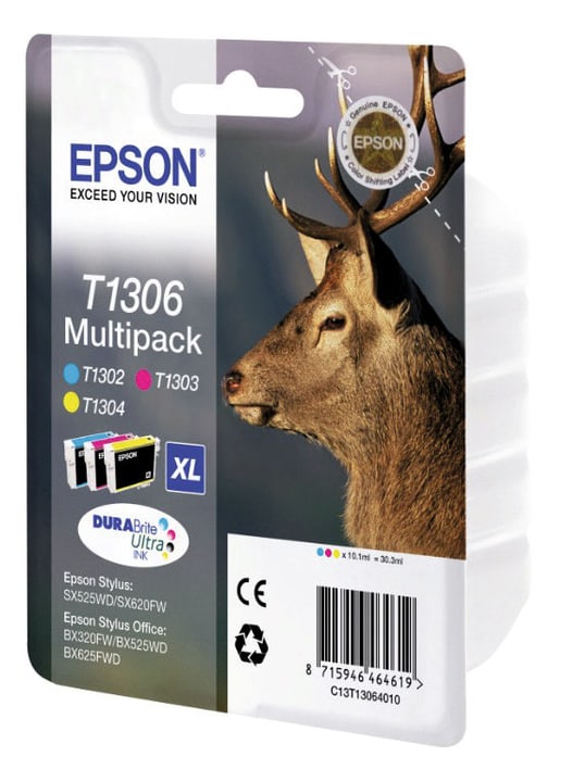 Epson T130640 CMY Cartuccia d'inchiostro T130640 CMY Cartuccia d'inchiostro Epson 797520800000 N. figura 1