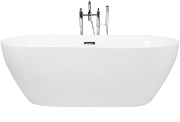 Image of Beliani Badewanne freistehend weiss oval 180 x 80 cm CARRERA Freistehende