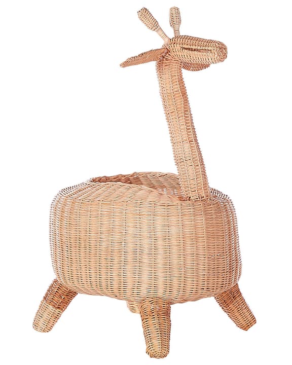 Image of Beliani Aufbewahrungskorb Rattan naturfarben Giraffenform 70 cm HAINAN Accessoires