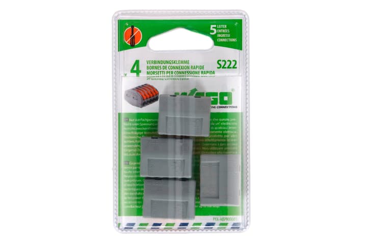 Image of Wago S222, 5 Leiter, 4 Stk. Verbindungsklemme bei Do it + Garden von Migros