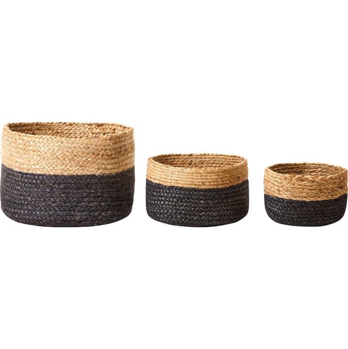 Image of Beliani 3er Set Körbe aus Jute Natur und Schwarz JABAR Korb