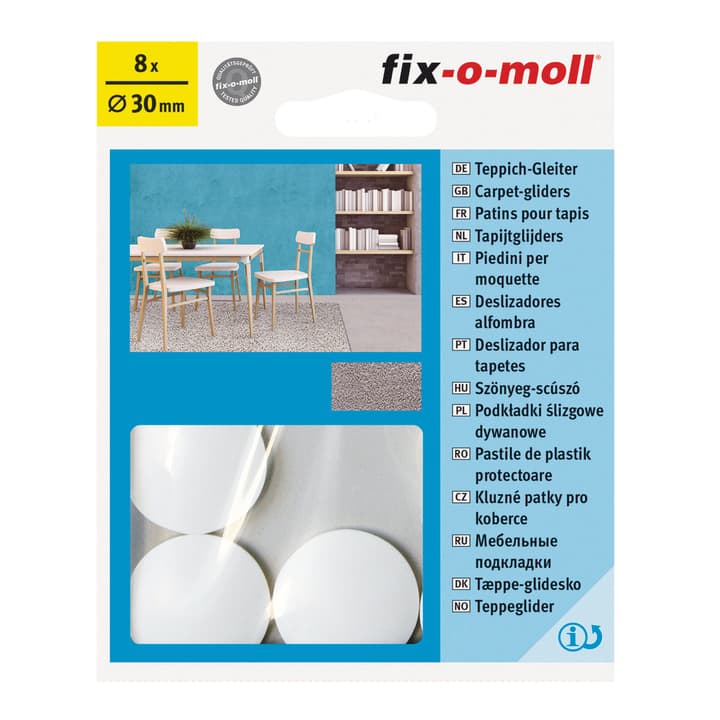 Fix-O-Moll Piedini per moquette Ø 30 mm 8 x