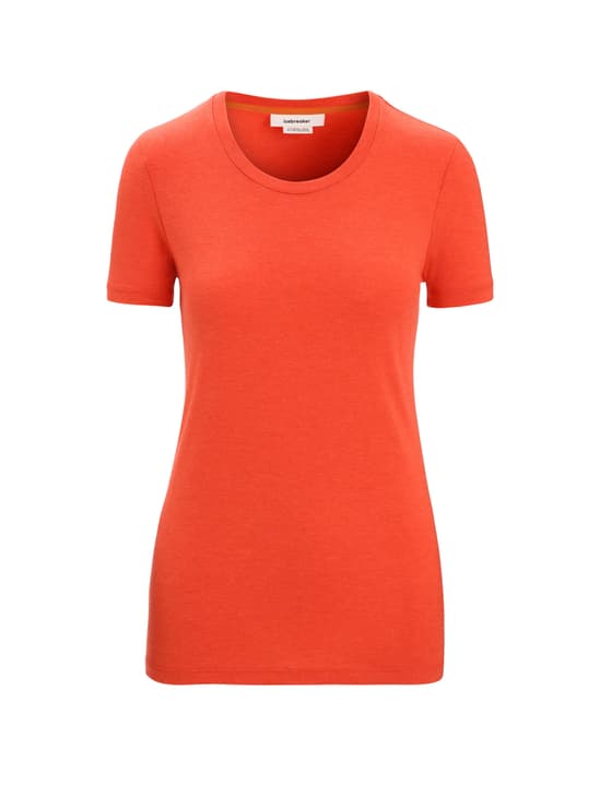 Image of Icebreaker Women Merino Central Classic SS Tee Kurzarmshirt rot