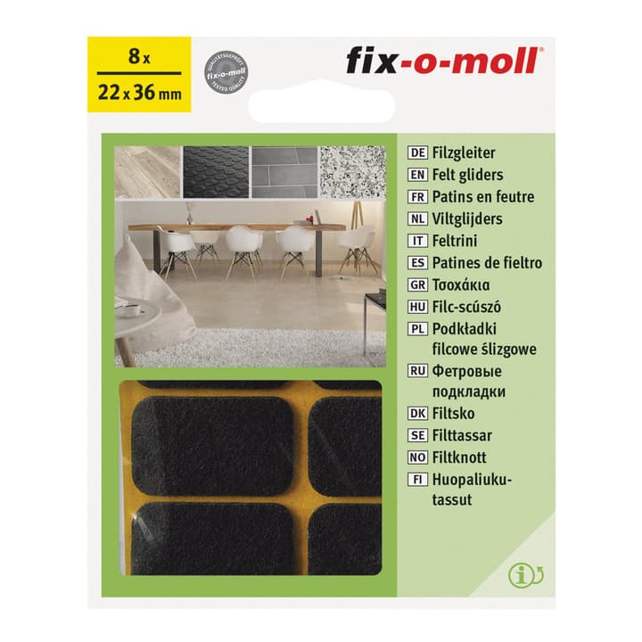 Image of Fix-O-Moll Filzgleiter 3 mm / 36 x 22 8