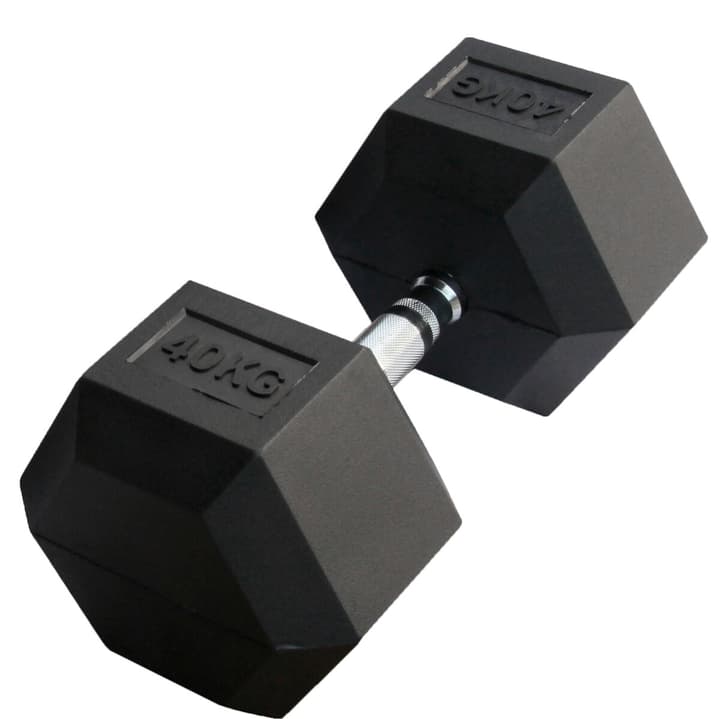 Image of GladiatorFit Sechseckige Hantel aus Gummi : 40 KG Hanteln