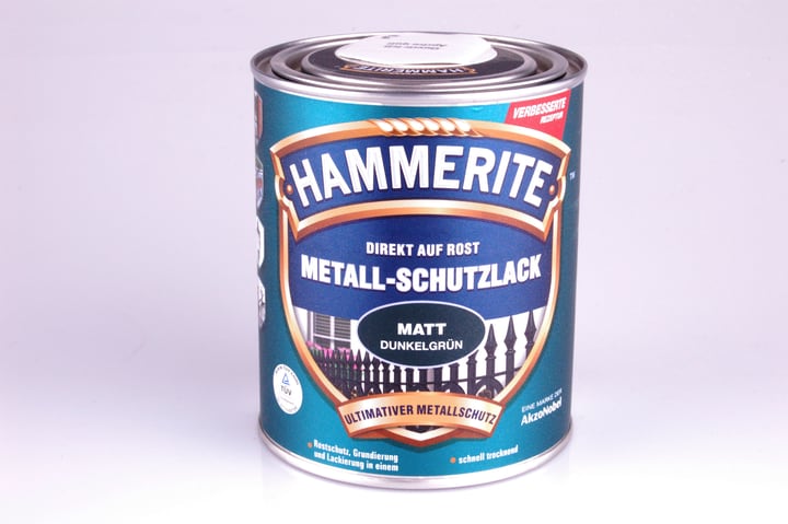 Image of Hammerite Metallschutzlack matt Dunkelgrün 750 ml