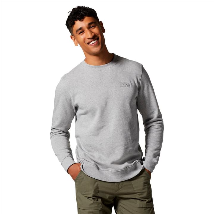 Image of Mountain Hardwear M MHW Logo Pullover Crew Langarmshirt hellgrau