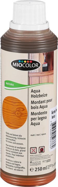 Miocolor Mordente per legno Aqua Larice 250 ml Mordente per legno Aqua Larice 250 ml Miocolor 661285200000 Colore Larice Contenuto 250.0 ml N. figura 1