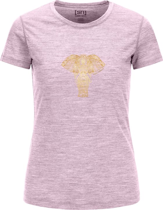 Image of super.natural W Yoga Power Elephant Damen-Yoga-T-Shirt altrosa bei Migros SportXX