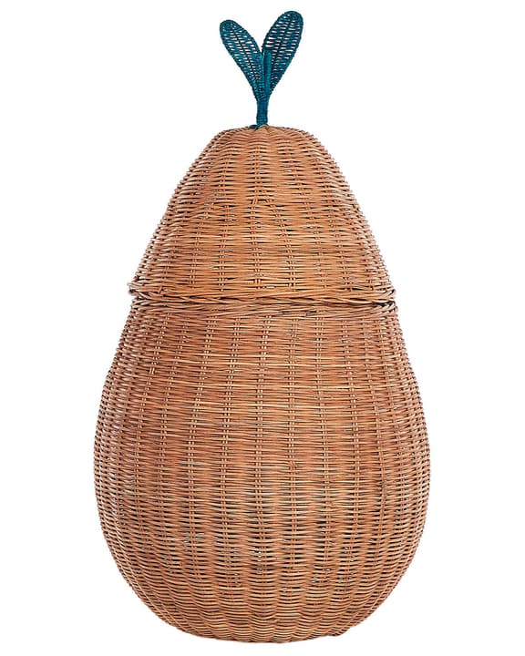 Image of Beliani Aufbewahrungskorb Rattan naturfarben Birnenform 77 cm VAGSOY Accessoires