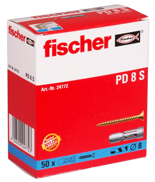 Image of fischer Plattendübel PD 8 inkl. Schrauben Gipskartondübel
