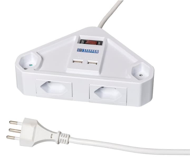 Image of Steffen Steba Corner 4xT13 / 2xUSB Steckdosenleiste bei Do it + Garden von Migros