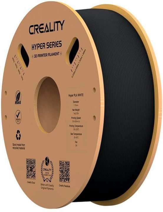 Image of Creality Filament PLA Hyper, Schwarz, 1.75 mm, 1 kg 3D Drucker