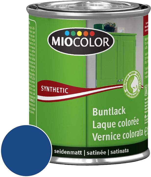 Image of Miocolor Synthetic Buntlack seidenmatt Enzianblau 750 ml