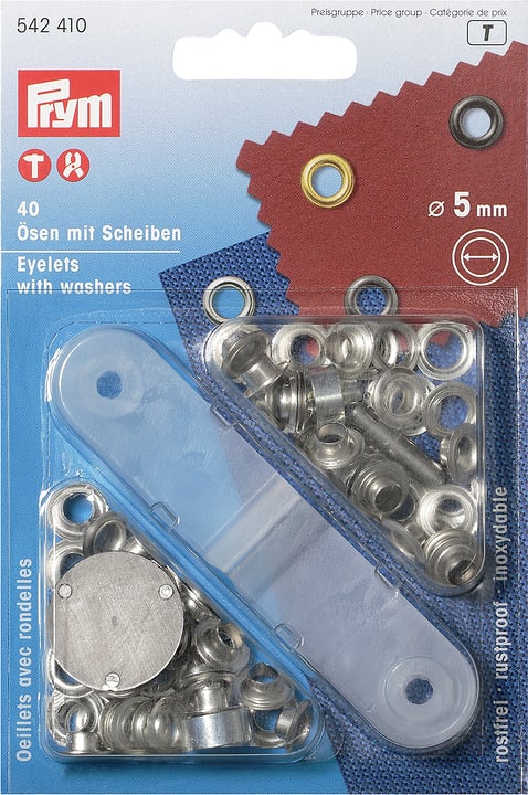 Image of Prym Ösen mit Scheiben Ø 5 mm & Nieten