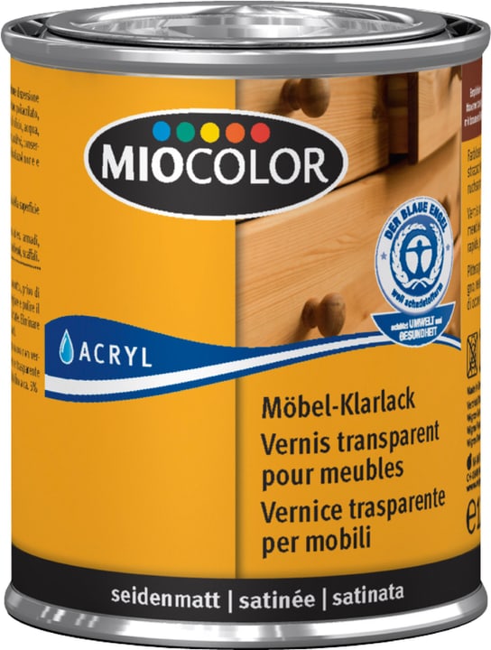 Image of Miocolor Möbel-Klarlack seidenmatt Farblos 125 ml Klarlack
