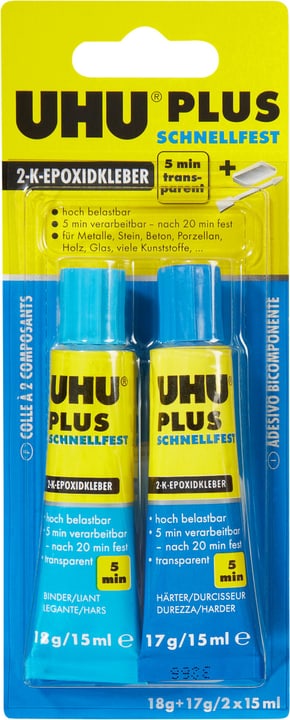 Image of Uhu Plus schnellfest 2-K-Epoxidharzkleber 2-Komponentenkleber bei Do it + Garden von Migros