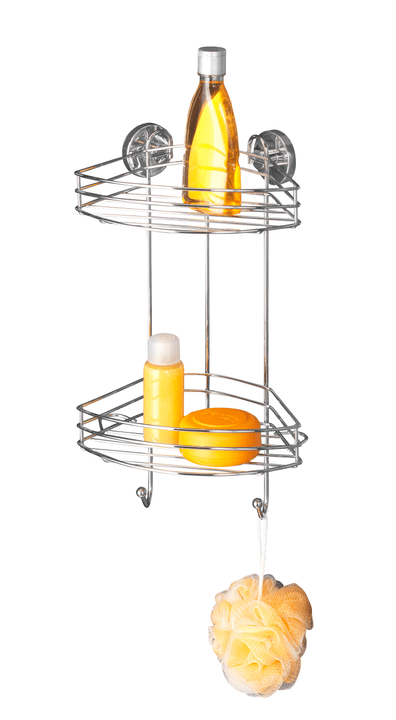 Image of WENKO Vacuum-Loc Eckregal 2 Etagen Regal