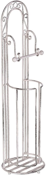 Image of Beliani Toilettenpapierständer Metall Antik Optik weiss TEMUCO Toilettenpapierhalter