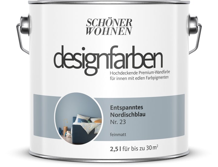 Image of Schöner Wohnen Designfarbe Nordischblau 2,5 l Wandfarbe bei Do it + Garden von Migros