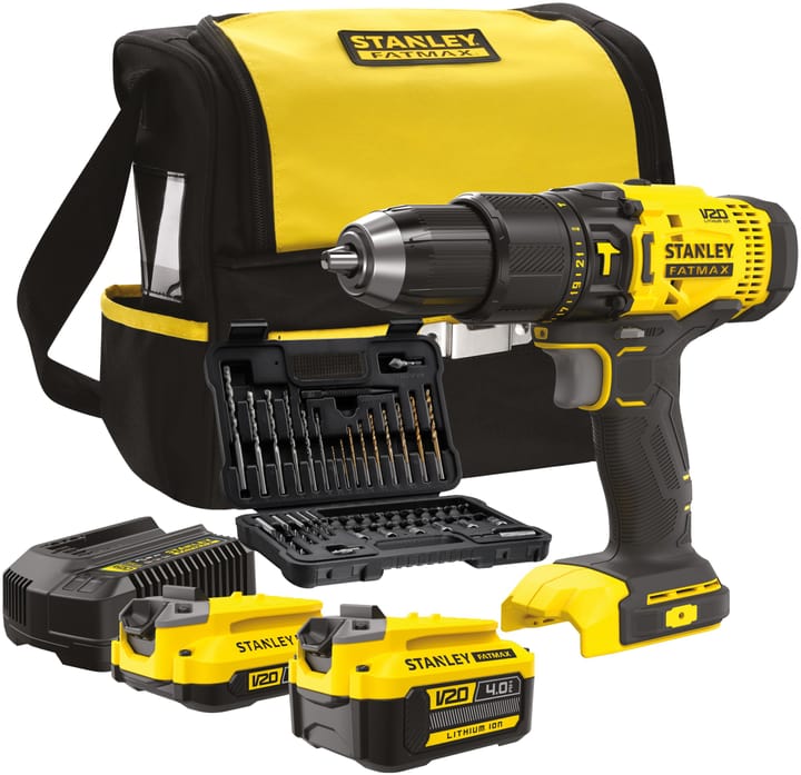 Image of Stanley Fatmax V20 / 18 Li-2 Set (1 x 2.0 Ah + 1 4.0 Akku) Schlagbohrschrauber bei Do it + Garden von Migros