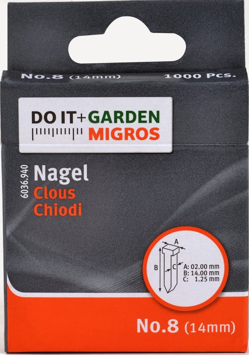 Image of Senknagel No.8 14mm Tackernägel bei Do it + Garden von Migros