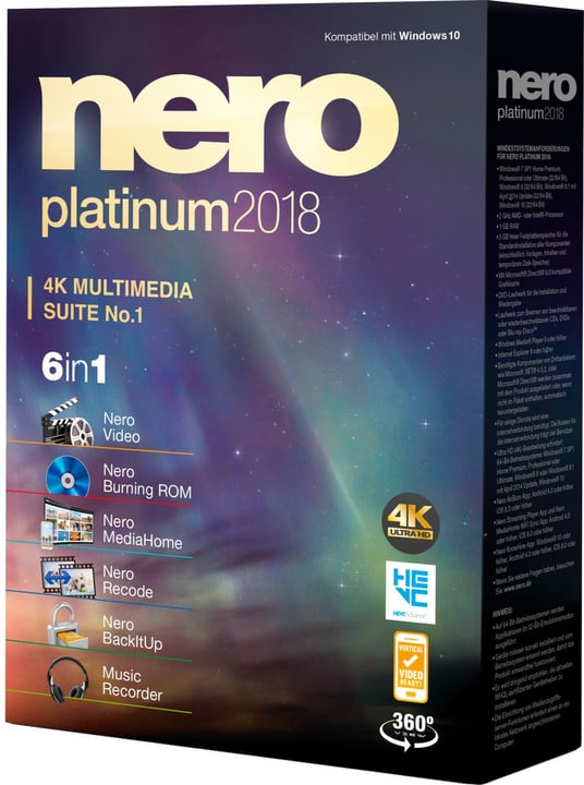 Nero Nero Platinum 2018 Physisch (Box) Nero Platinum 2018 Physisch (Box) Nero 785300131752 Bild Nr. 1