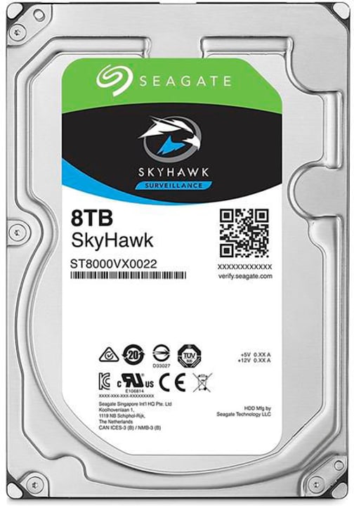 Seagate SkyHawk HDD - 3.5" SATA 6Gb/s - 8To Disque Dur Interne HDD SkyHawk HDD - 3.5" SATA 6Gb/s - 8To Disque Dur Interne HDD Seagate 785300133756 Photo no. 1